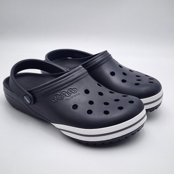 Jibbitz By Crocs Unisex Kilby Clogs Shoes Black White Slip On Perforated W 9 M 7 - Picture 1 of 10